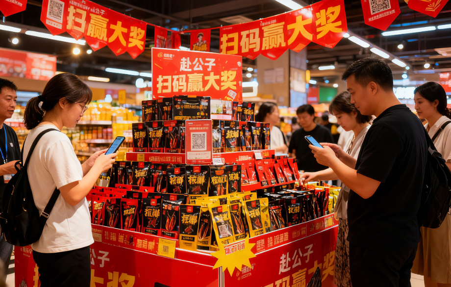 聚之唯与赴公子槟榔合作扫码抽奖系统